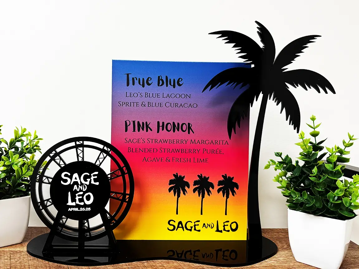 Acrylic Wedding Display Piece